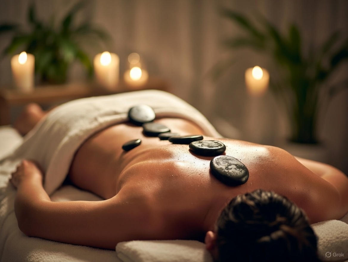 Masaż gorącymi kamieniami bazaltowymi - głęboki relaks w Jastrzębiu